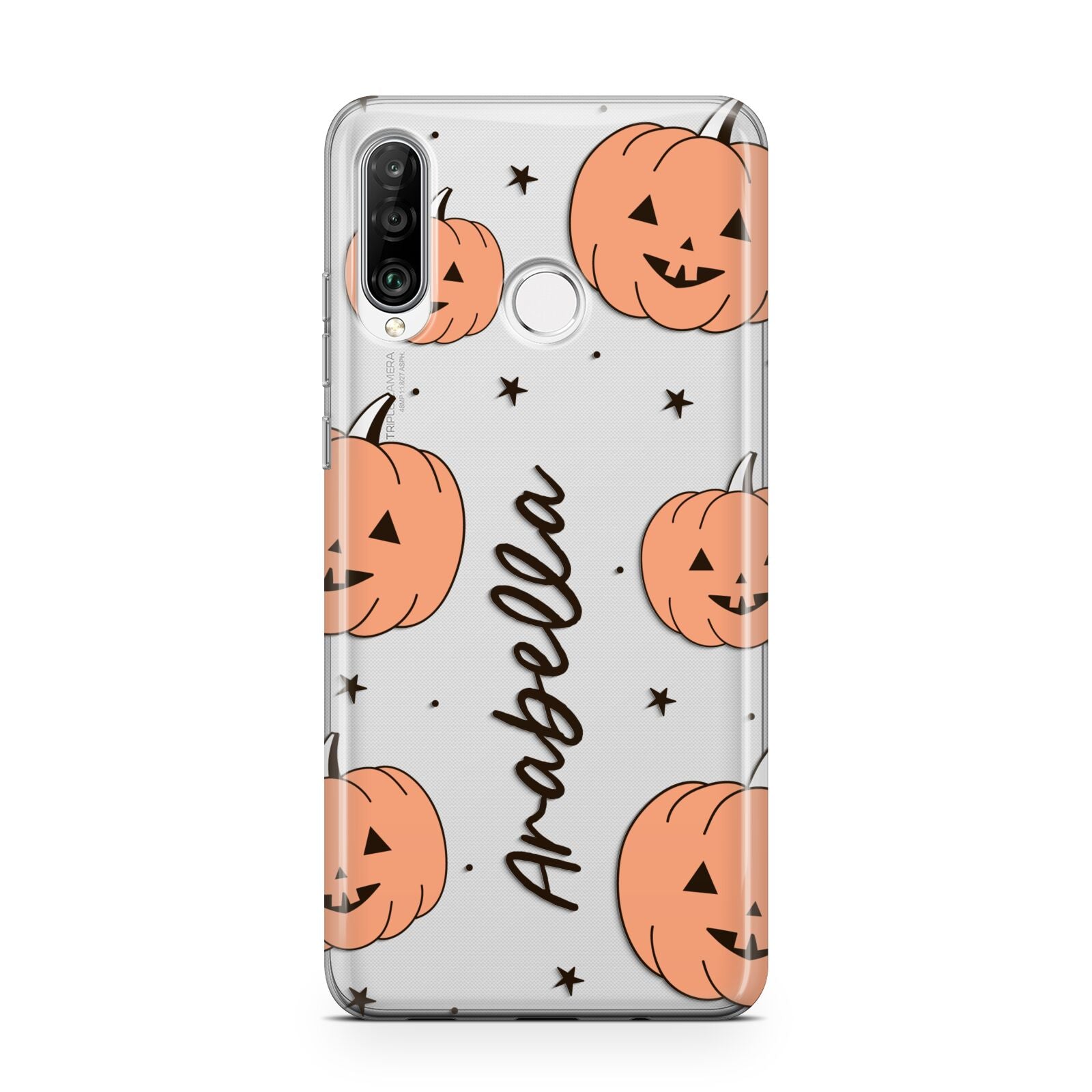 Personalised Orange Pumpkin Huawei P30 Lite Phone Case