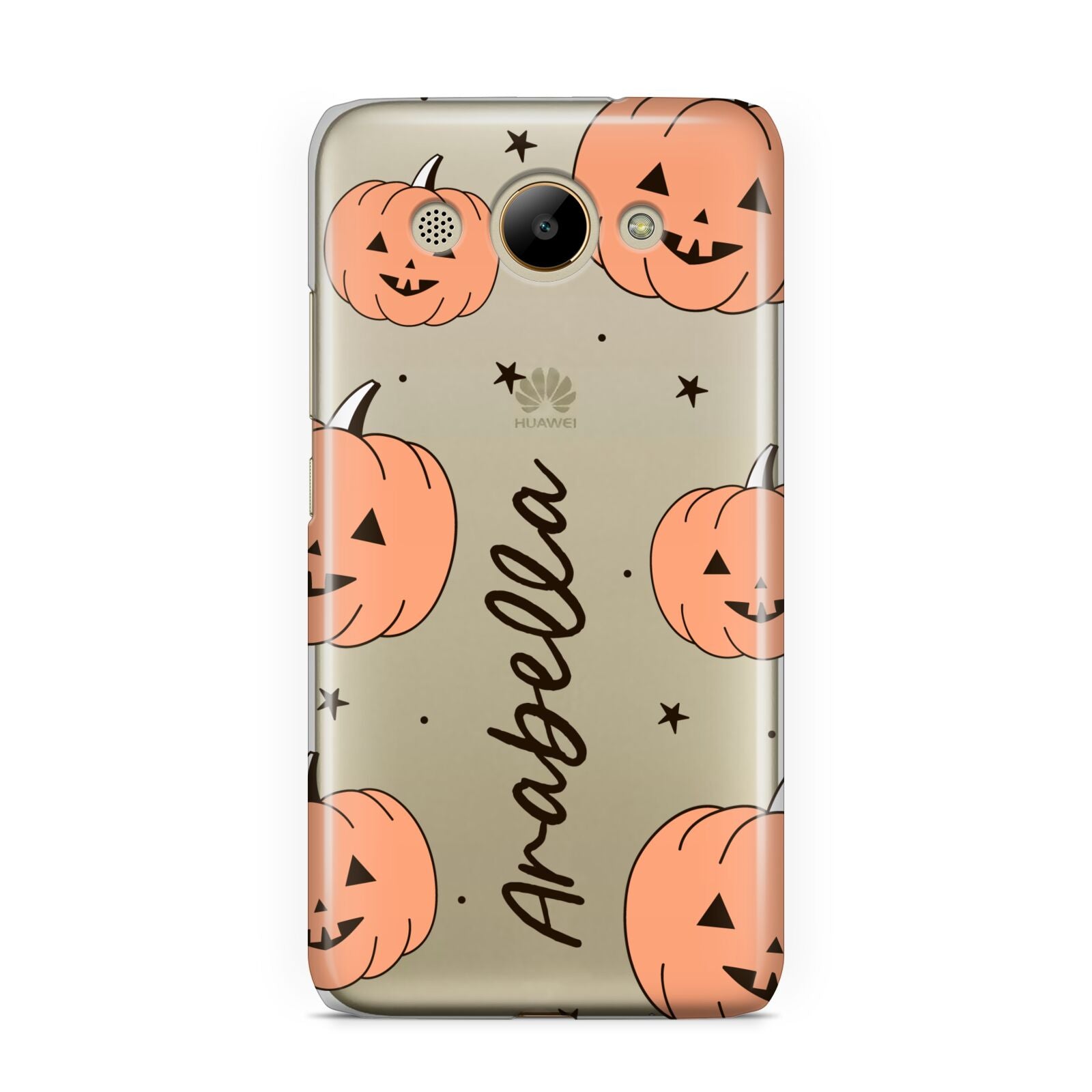 Personalised Orange Pumpkin Huawei Y3 2017