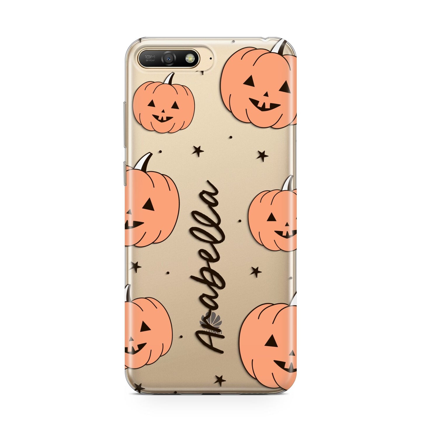 Personalised Orange Pumpkin Huawei Y6 2018