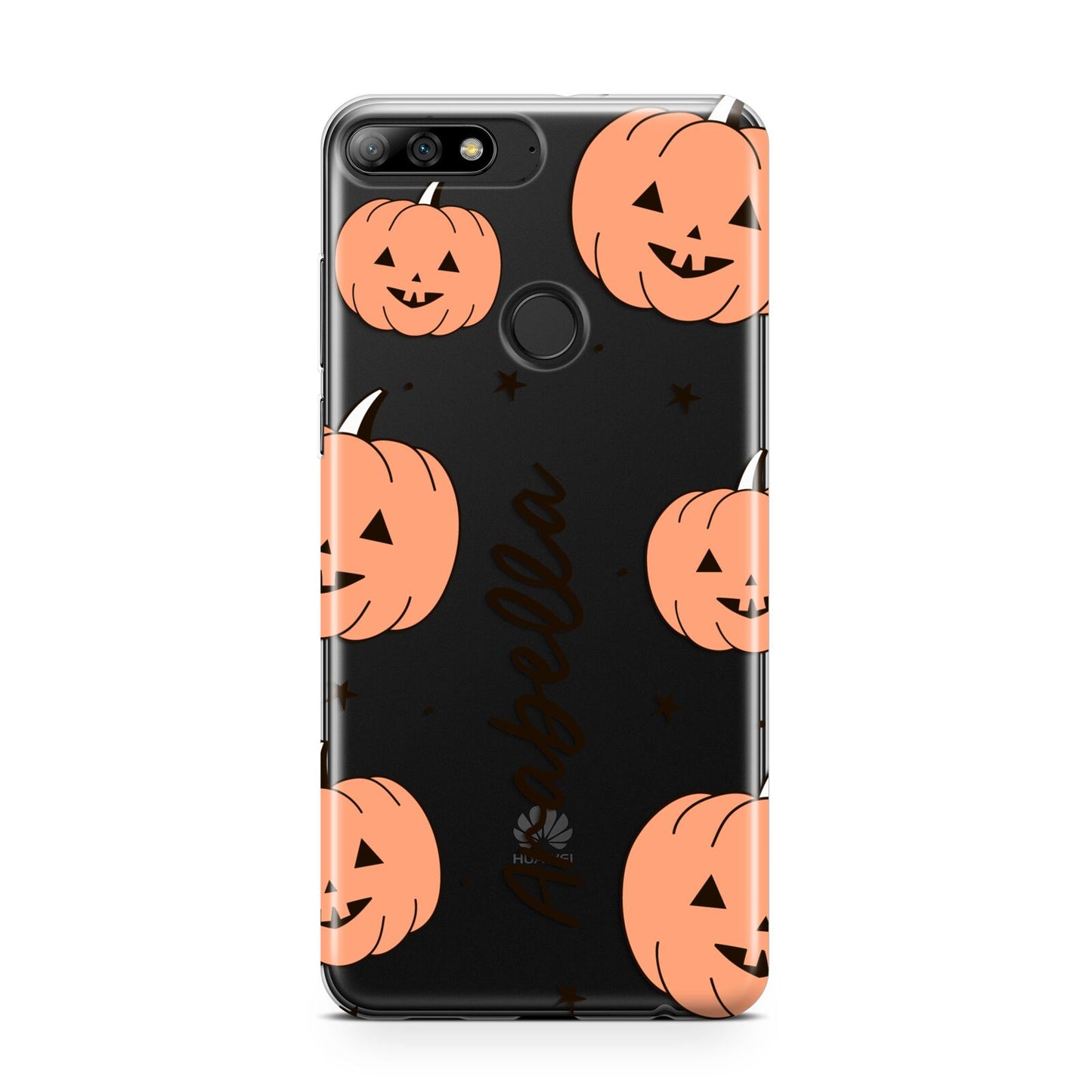 Personalised Orange Pumpkin Huawei Y7 2018