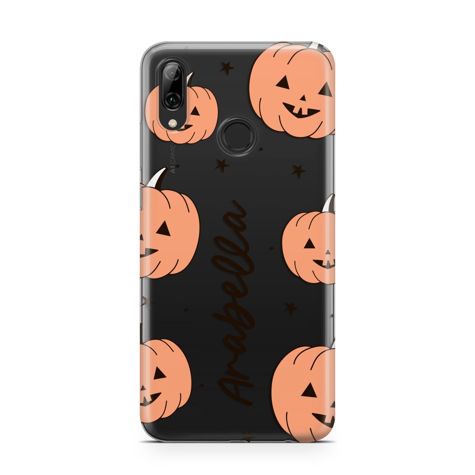 Personalised Orange Pumpkin Huawei Y7 2019