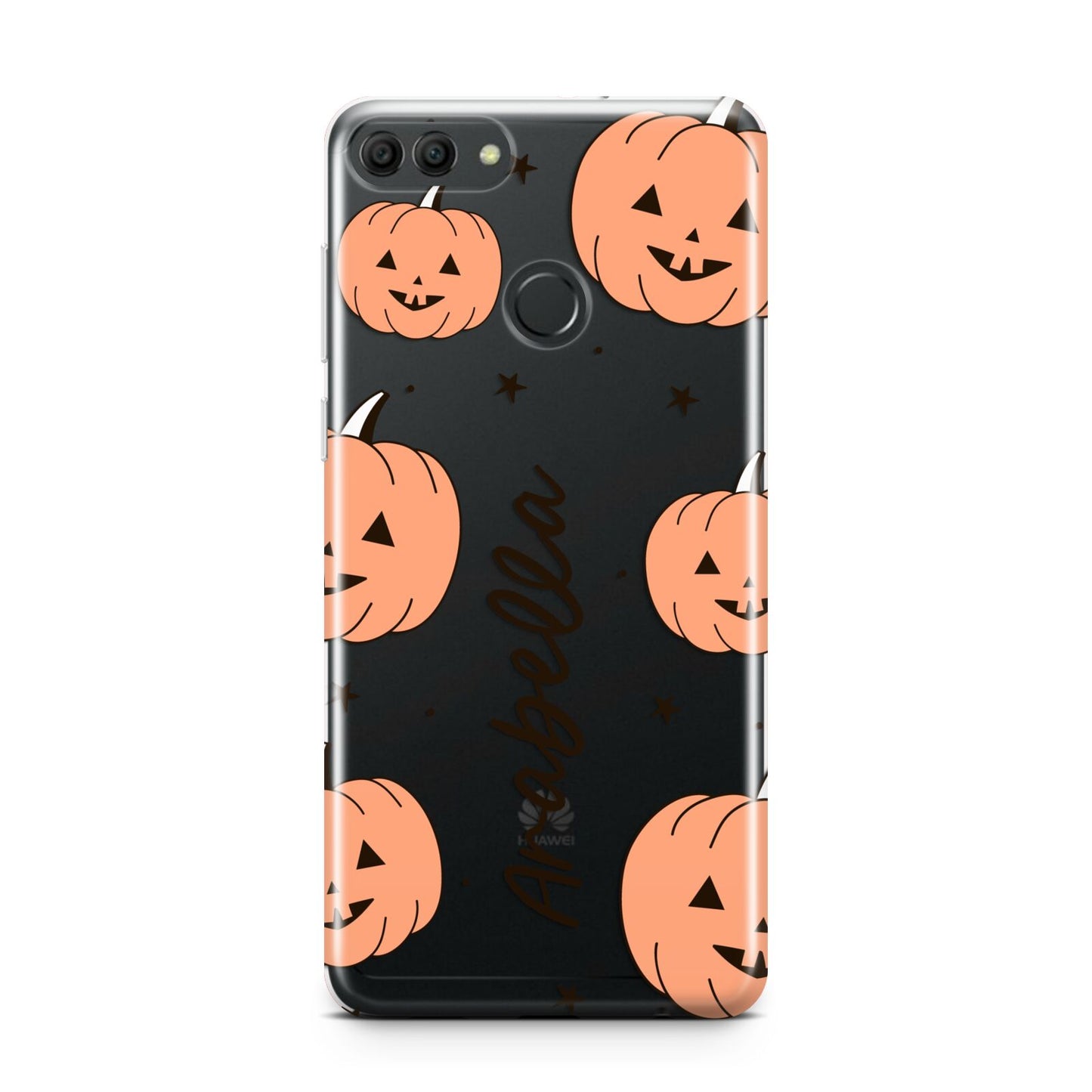 Personalised Orange Pumpkin Huawei Y9 2018