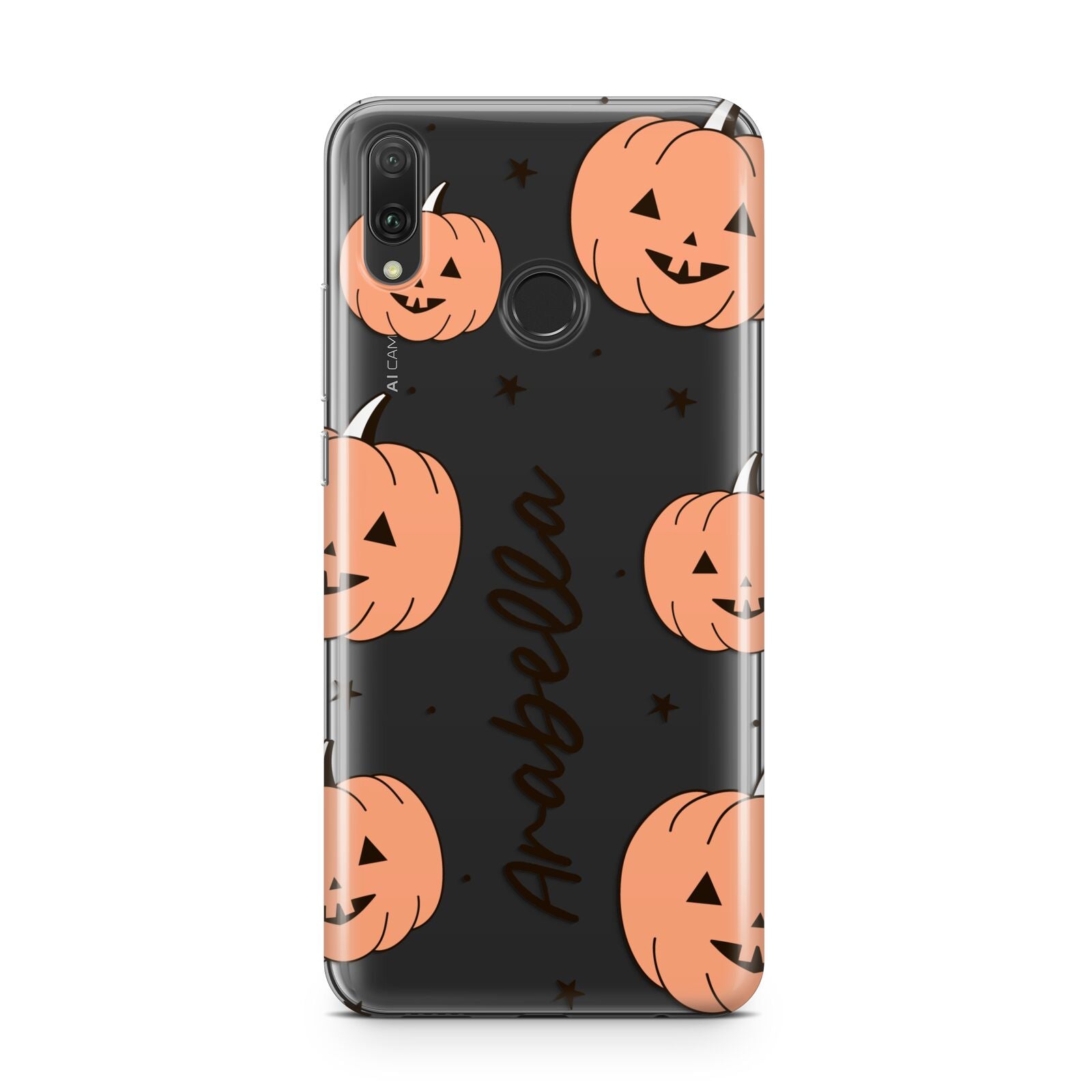 Personalised Orange Pumpkin Huawei Y9 2019