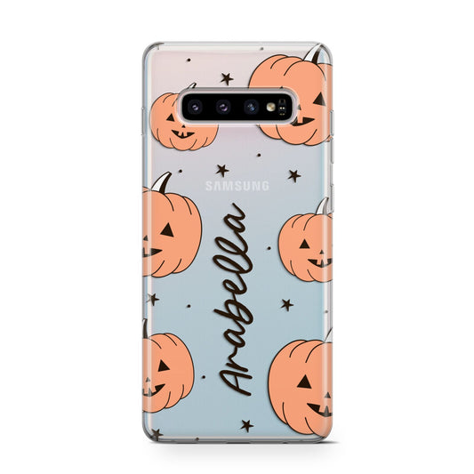 Personalised Orange Pumpkin Protective Samsung Galaxy Case