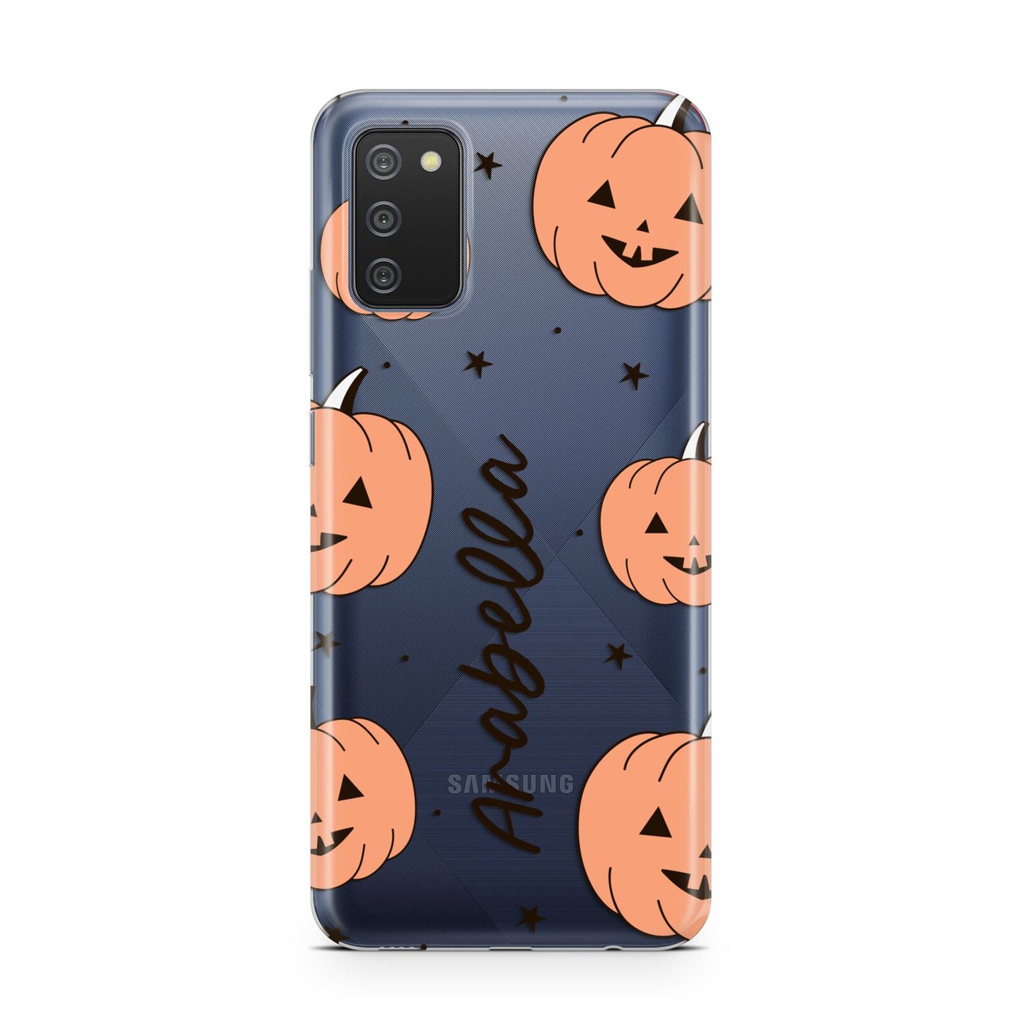 Personalised Orange Pumpkin Samsung A02s Case