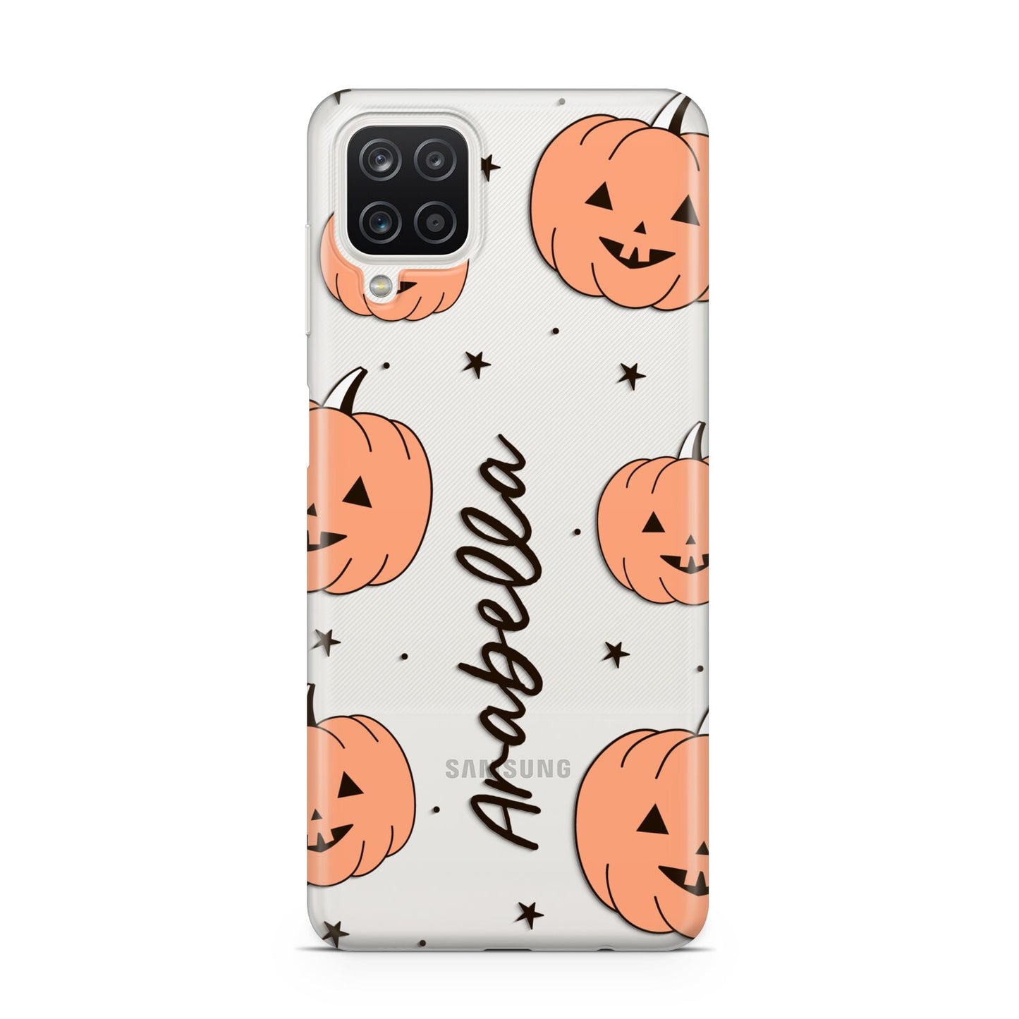 Personalised Orange Pumpkin Samsung A12 Case