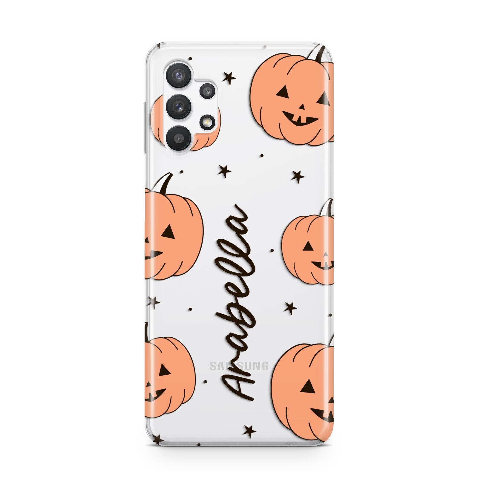 Personalised Orange Pumpkin Samsung A32 5G Case