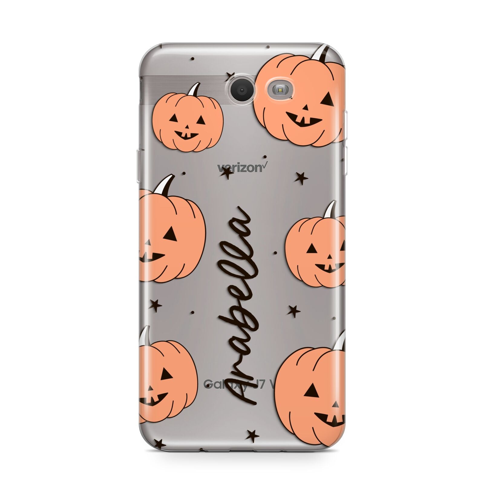 Personalised Orange Pumpkin Samsung Galaxy J7 2017 Case