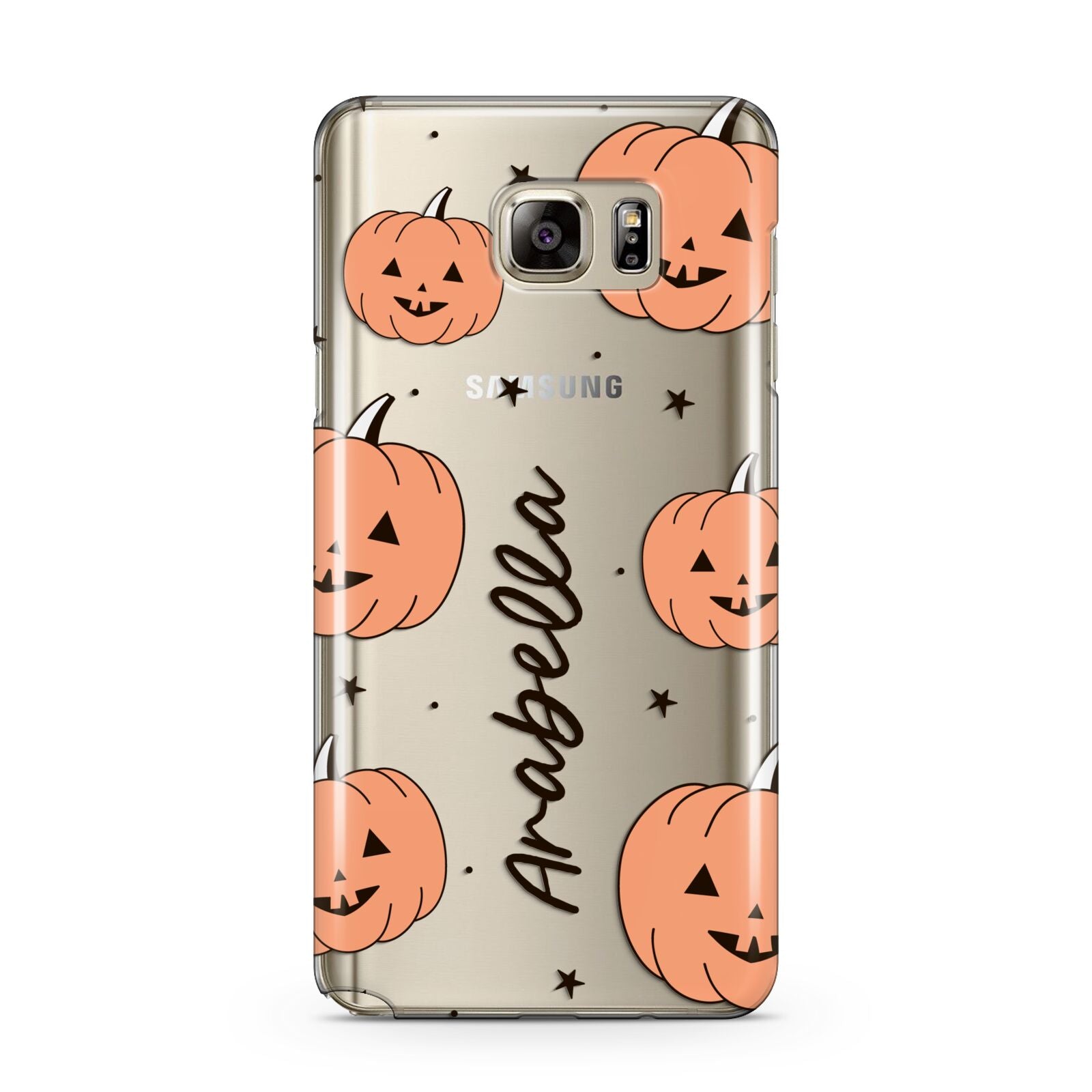 Personalised Orange Pumpkin Samsung Galaxy Note 5 Case