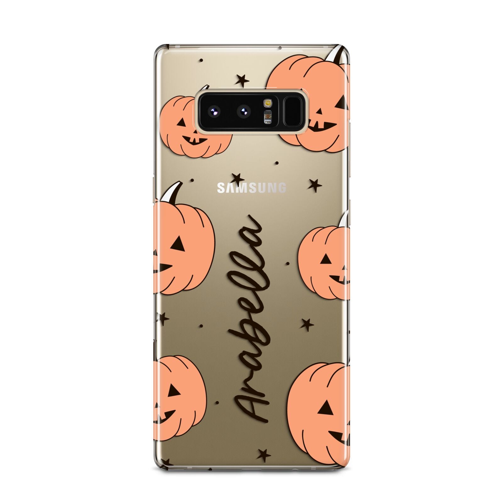 Personalised Orange Pumpkin Samsung Galaxy Note 8 Case