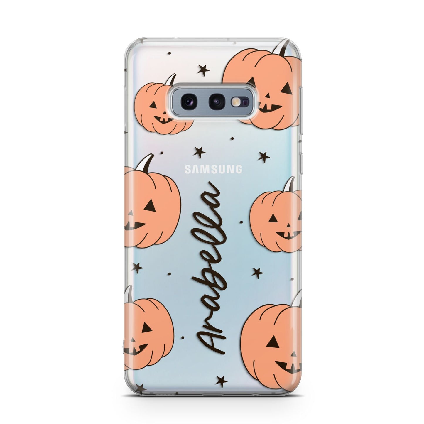 Personalised Orange Pumpkin Samsung Galaxy S10E Case