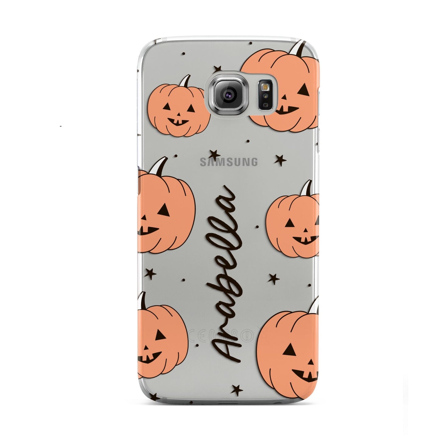 Personalised Orange Pumpkin Samsung Galaxy S6 Case