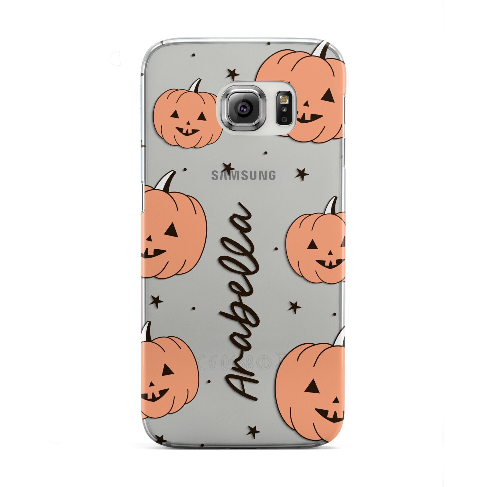 Personalised Orange Pumpkin Samsung Galaxy S6 Edge Case