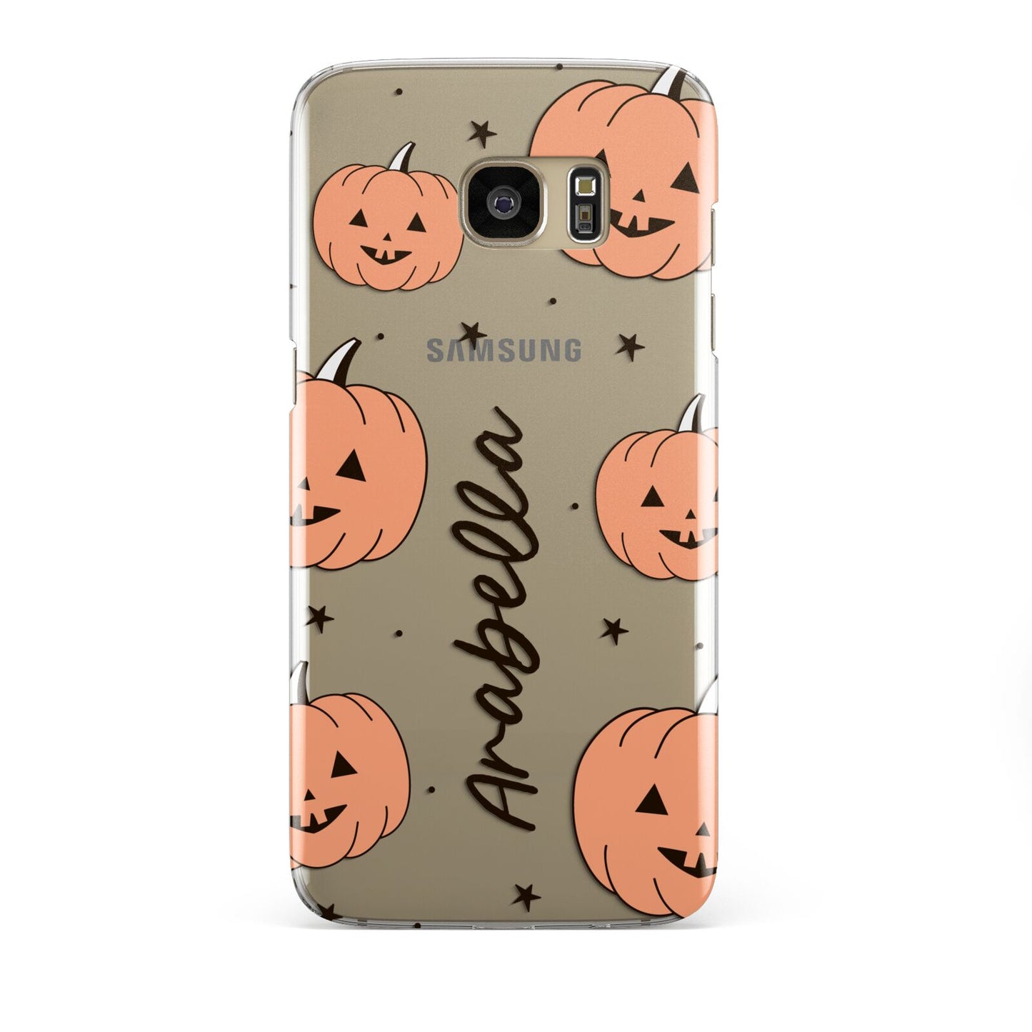 Personalised Orange Pumpkin Samsung Galaxy S7 Edge Case