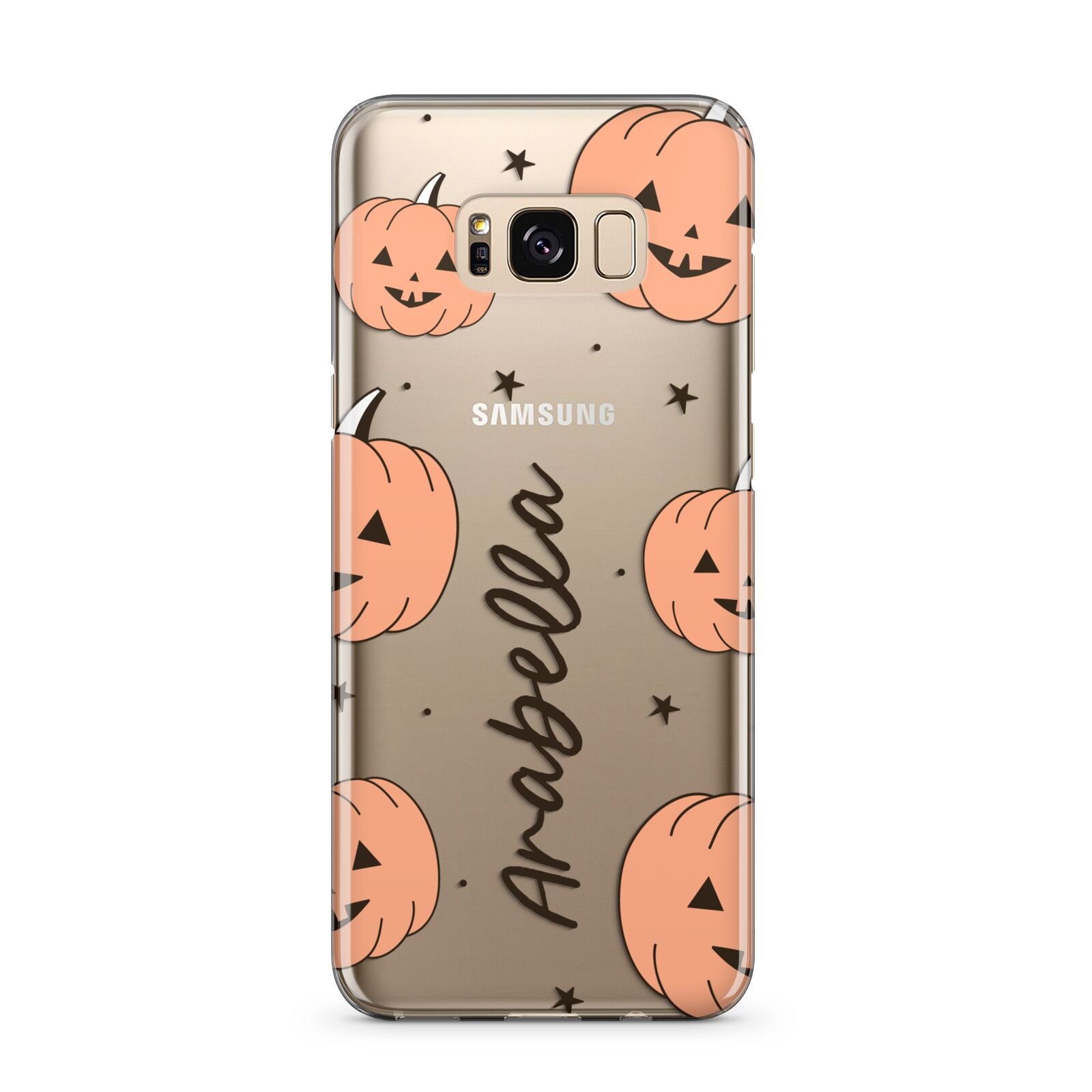 Personalised Orange Pumpkin Samsung Galaxy S8 Plus Case