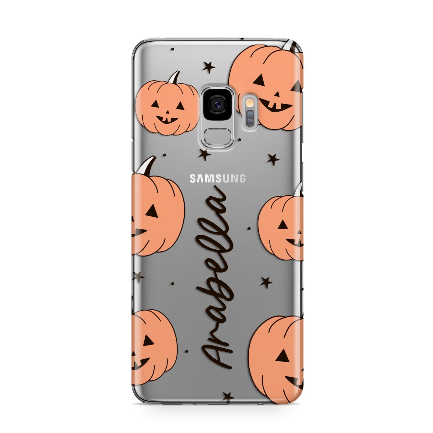 Personalised Orange Pumpkin Samsung Galaxy S9 Case