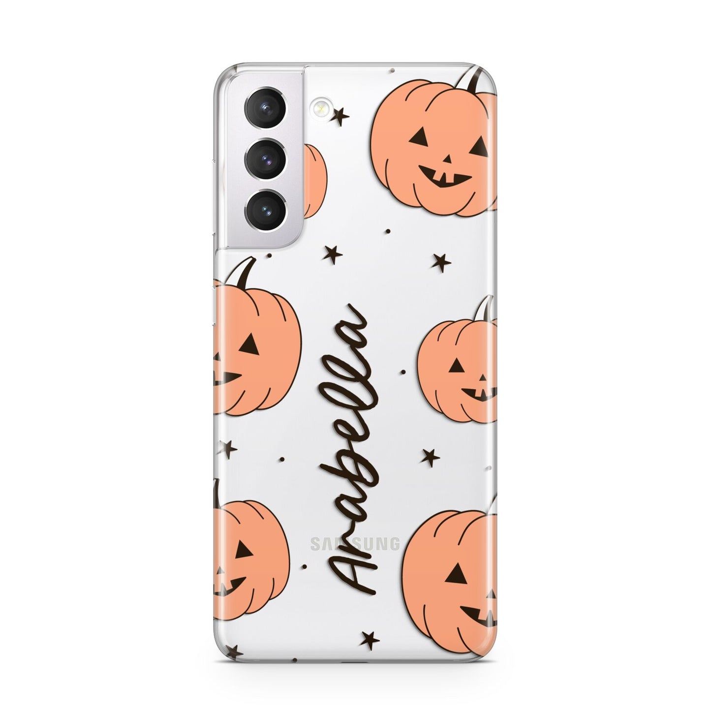 Personalised Orange Pumpkin Samsung S21 Case