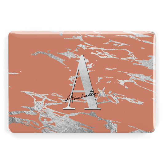 Personalised Orange Silver Apple MacBook Case