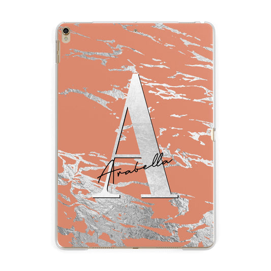 Personalised Orange Silver Apple iPad Gold Case