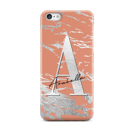 Personalised Orange Silver Apple iPhone 5c Case