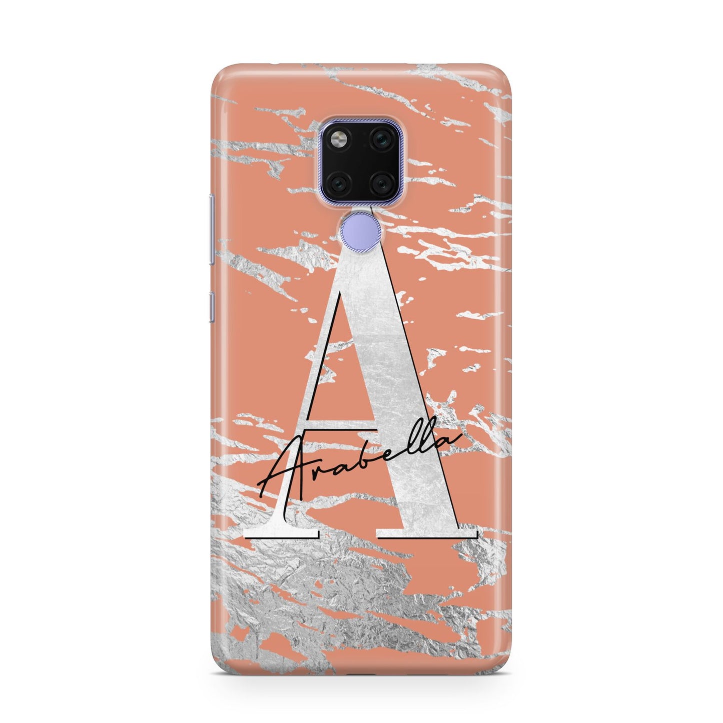 Personalised Orange Silver Huawei Mate 20X Phone Case