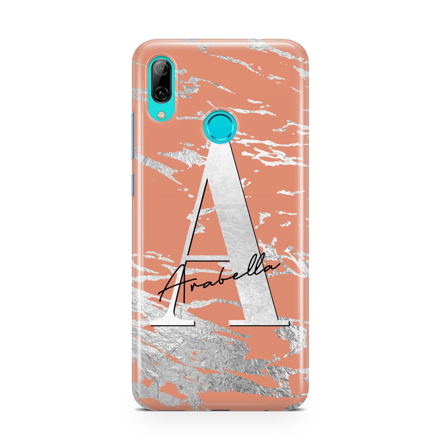 Personalised Orange Silver Huawei P Smart 2019 Case