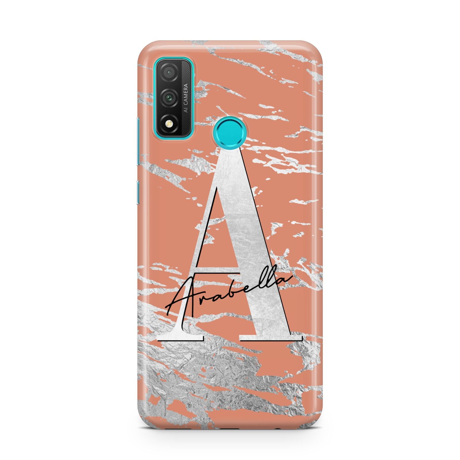 Personalised Orange Silver Huawei P Smart 2020