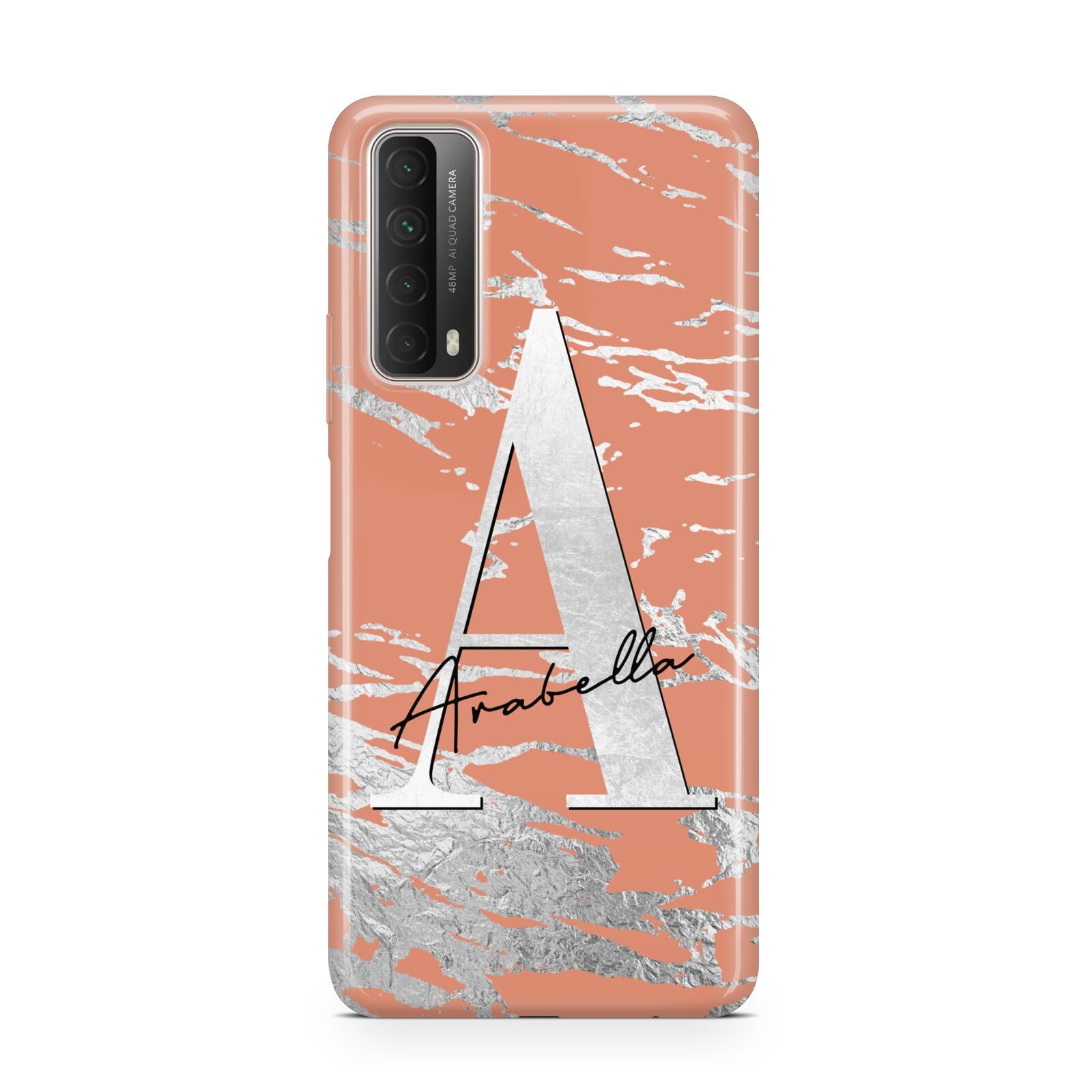 Personalised Orange Silver Huawei P Smart 2021