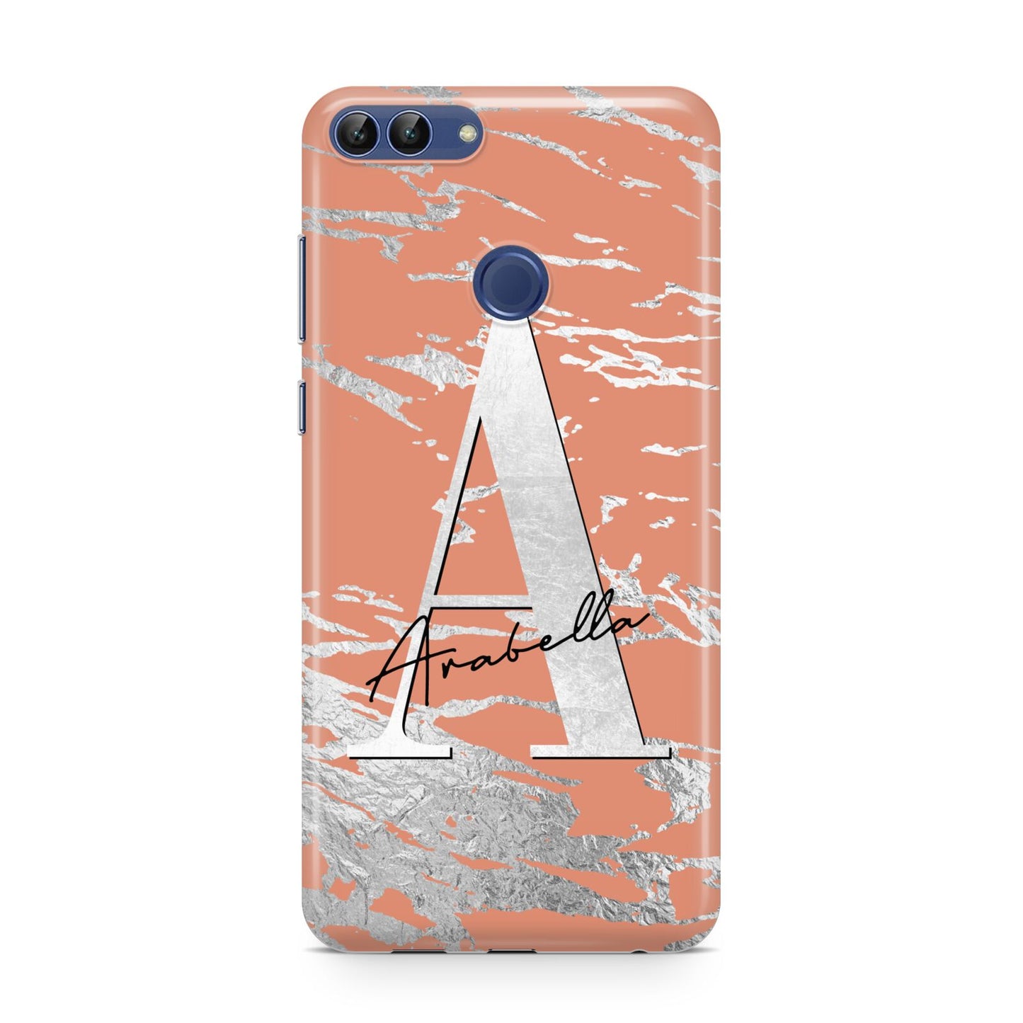 Personalised Orange Silver Huawei P Smart Case