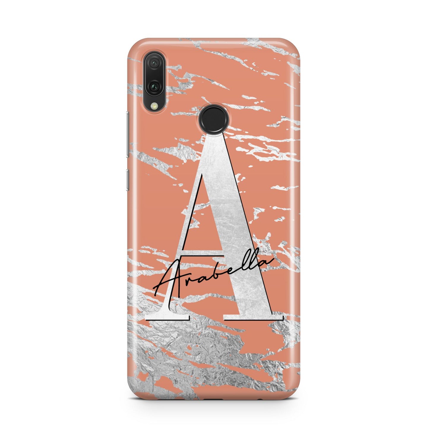 Personalised Orange Silver Huawei Y9 2019