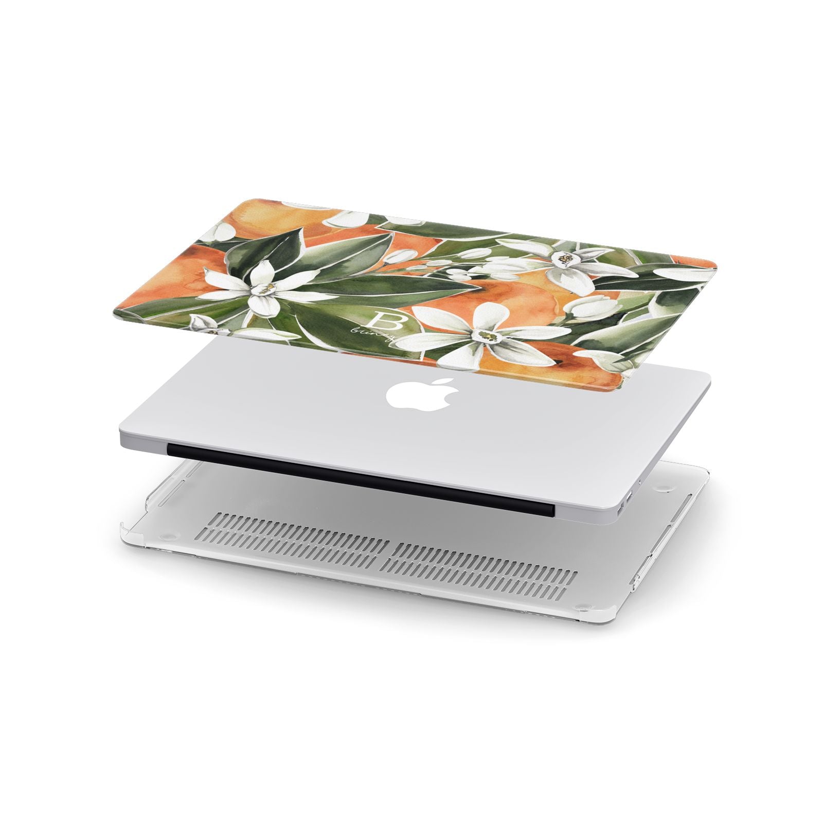 Personalised Orange Tree Apple MacBook Case in Detail