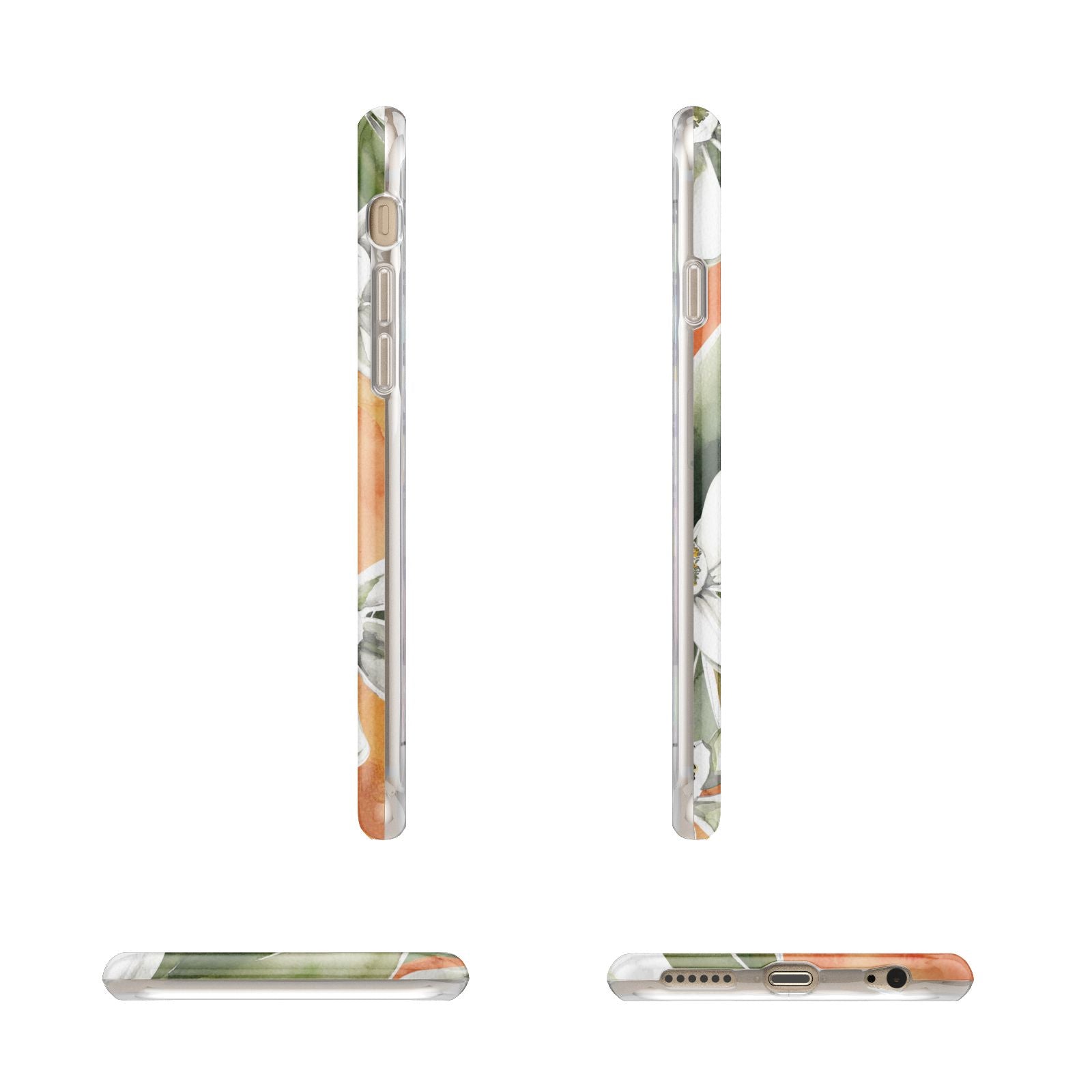 Personalised Orange Tree Apple iPhone 6 3D Wrap Tough Case Alternative Image Angles