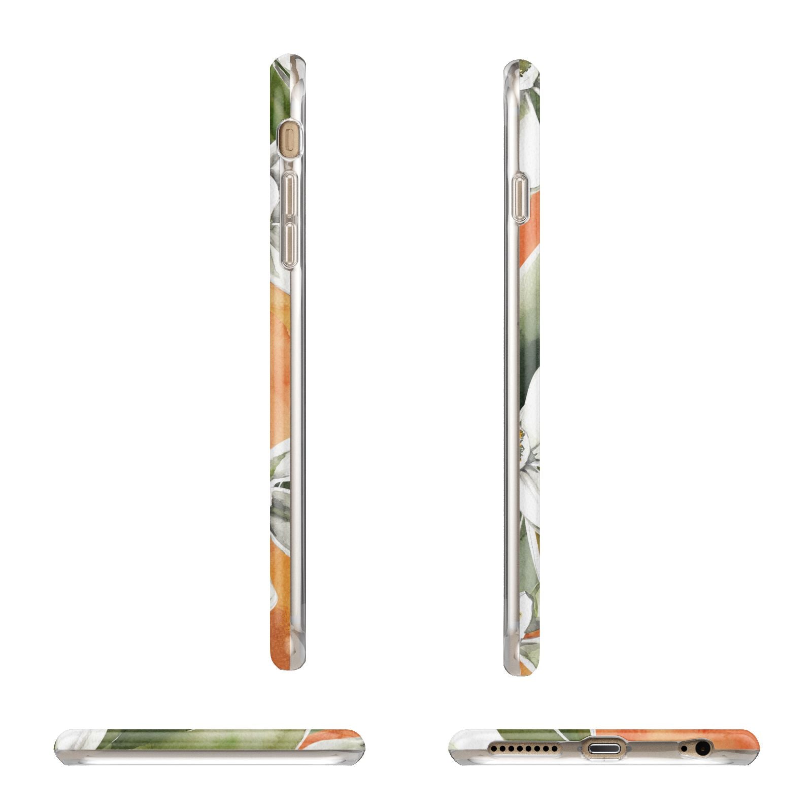 Personalised Orange Tree Apple iPhone 6 Plus 3D Wrap Tough Case Alternative Image Angles