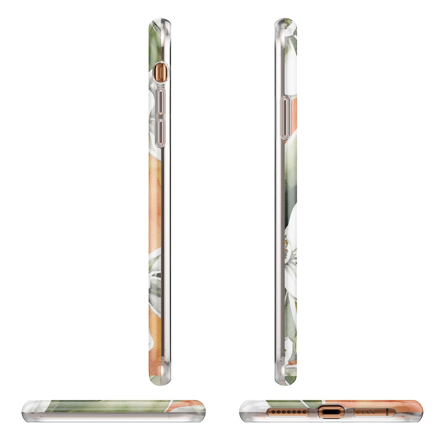 Personalised Orange Tree Apple iPhone XS Max 3D Wrap Tough Case Alternative Image Angles