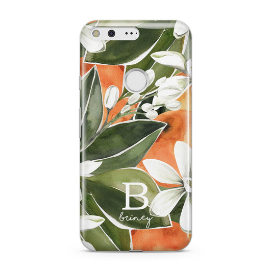 Personalised Orange Tree Google Pixel Case