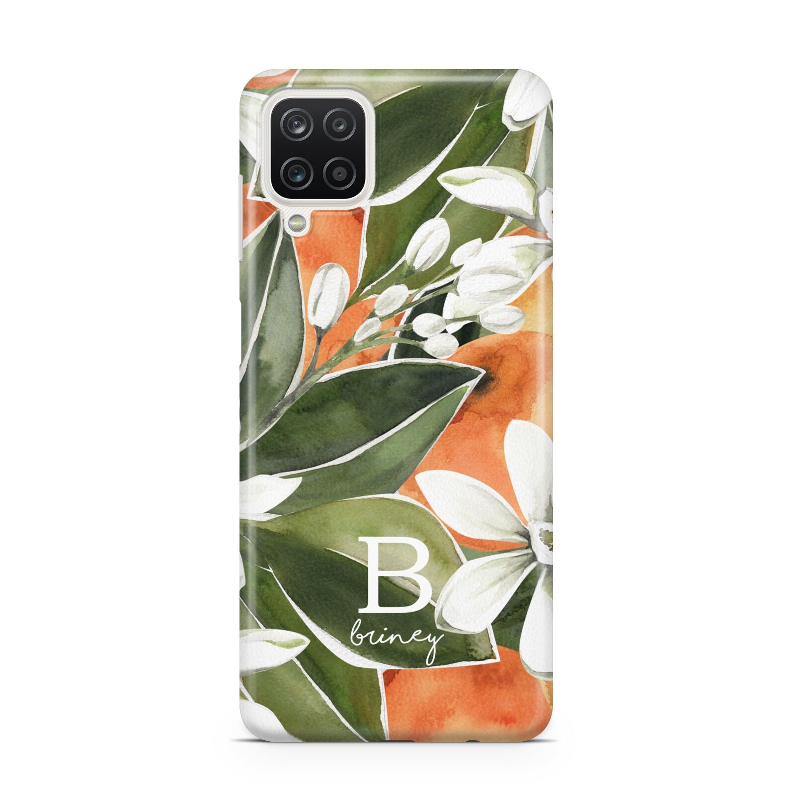 Personalised Orange Tree Samsung A12 Case