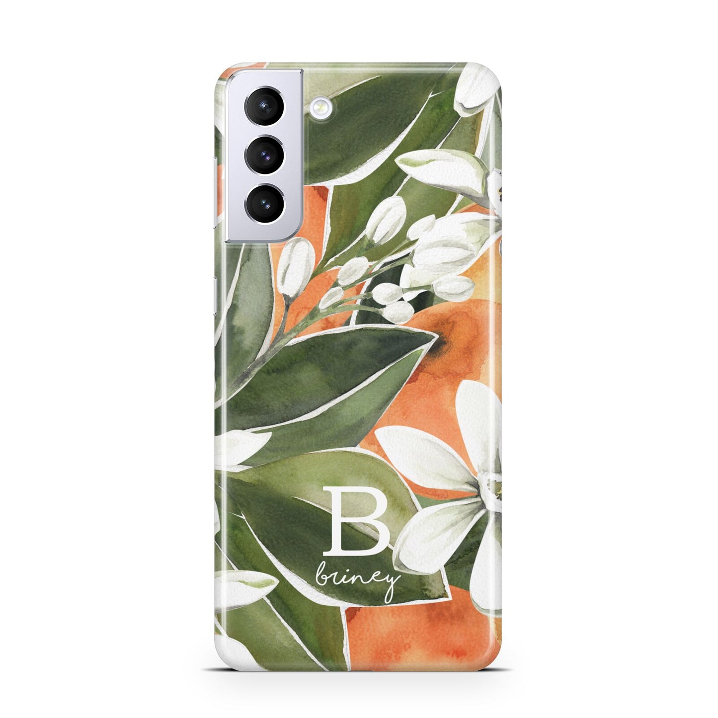 Personalised Orange Tree Samsung S21 Plus Case