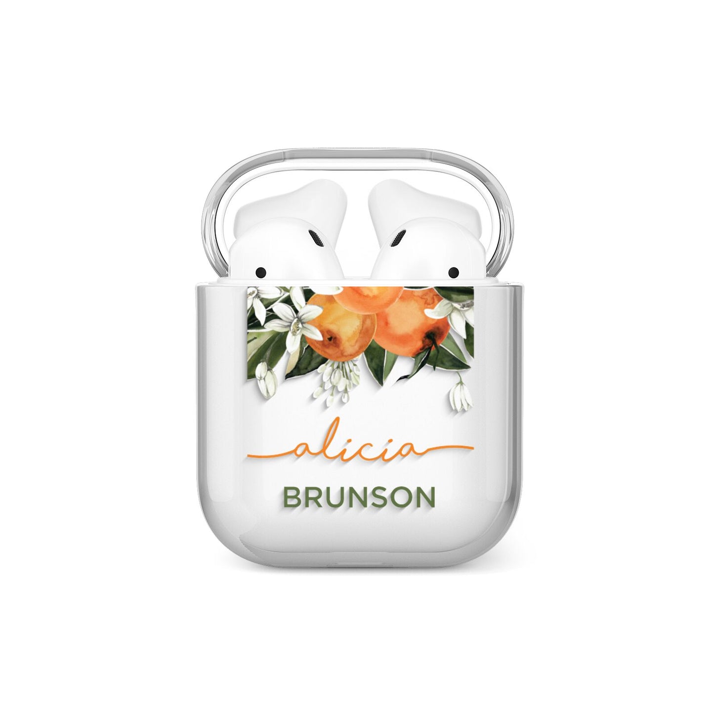 Personalised Orange Tree Wreath AirPods Case