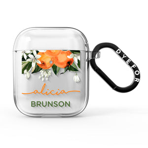 Personalised Orange Tree Wreath AirPods Case