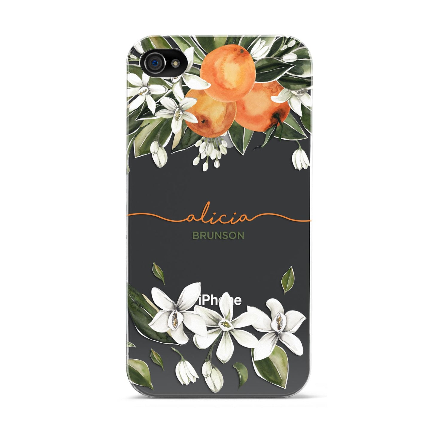 Personalised Orange Tree Wreath Apple iPhone 4s Case