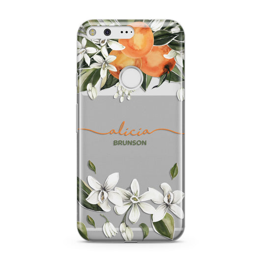 Personalised Orange Tree Wreath Google Pixel Case