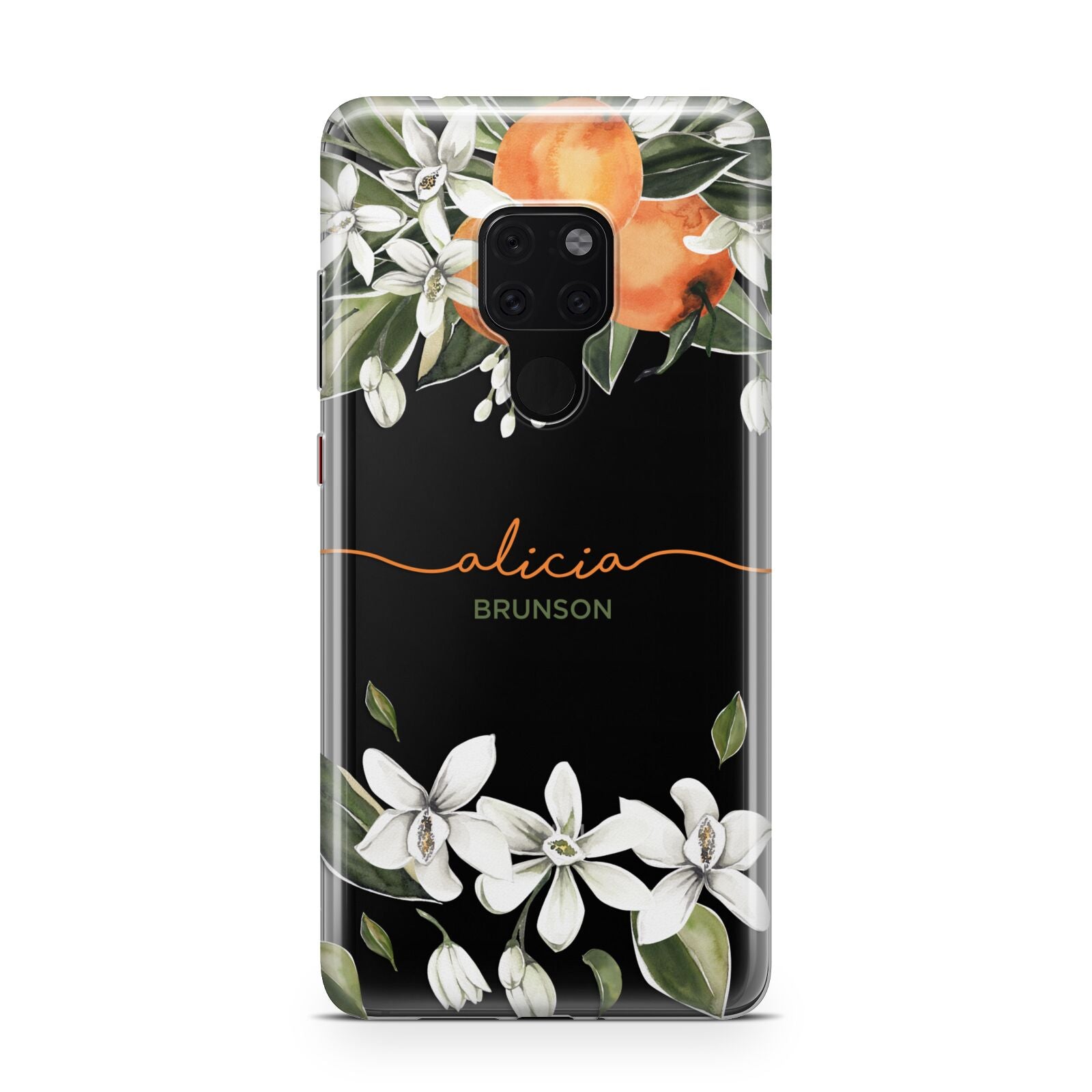 Personalised Orange Tree Wreath Huawei Mate 20 Phone Case