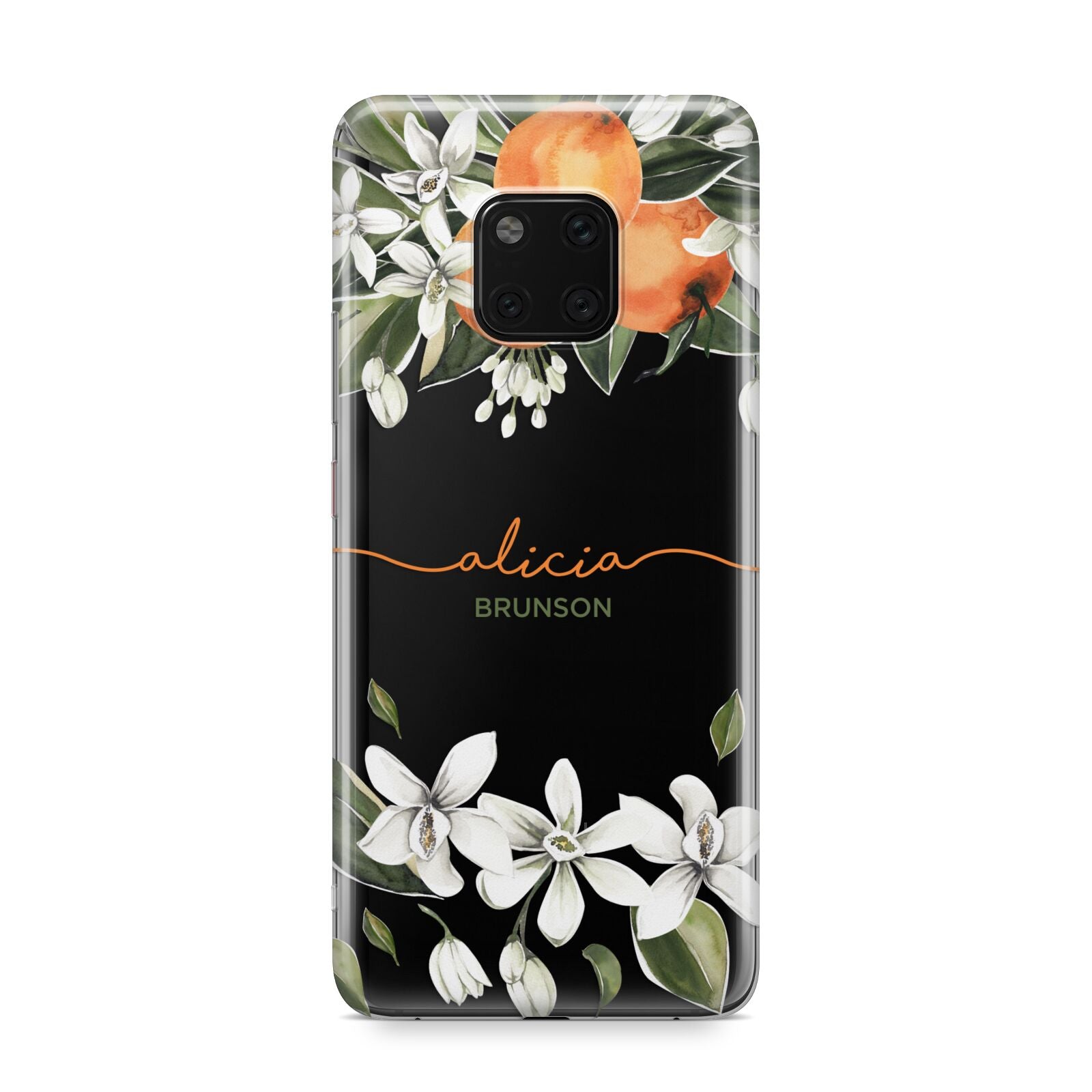 Personalised Orange Tree Wreath Huawei Mate 20 Pro Phone Case