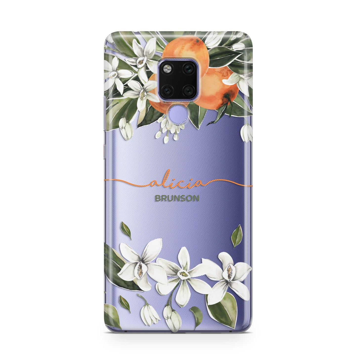 Personalised Orange Tree Wreath Huawei Mate 20X Phone Case