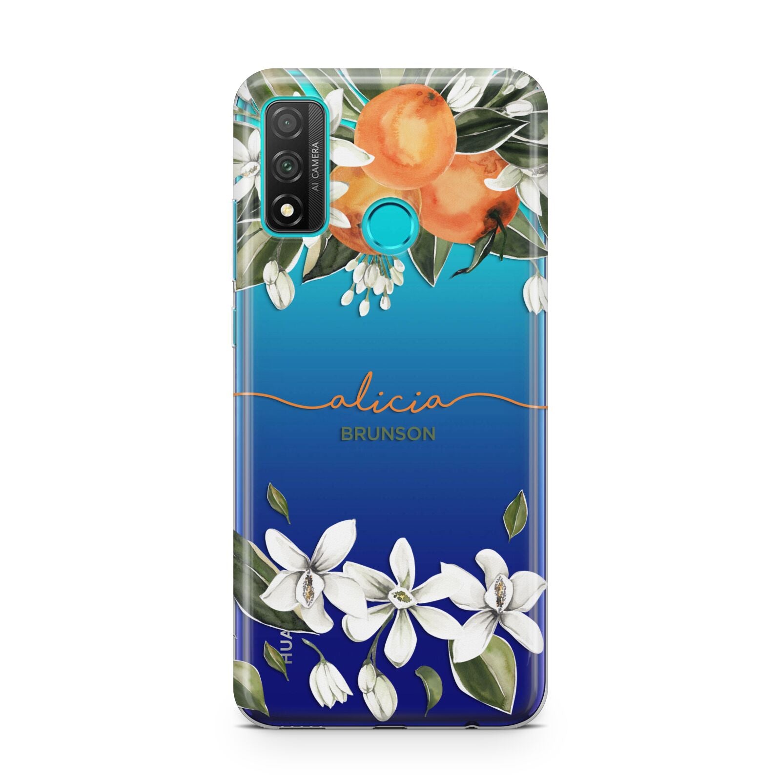 Personalised Orange Tree Wreath Huawei P Smart 2020