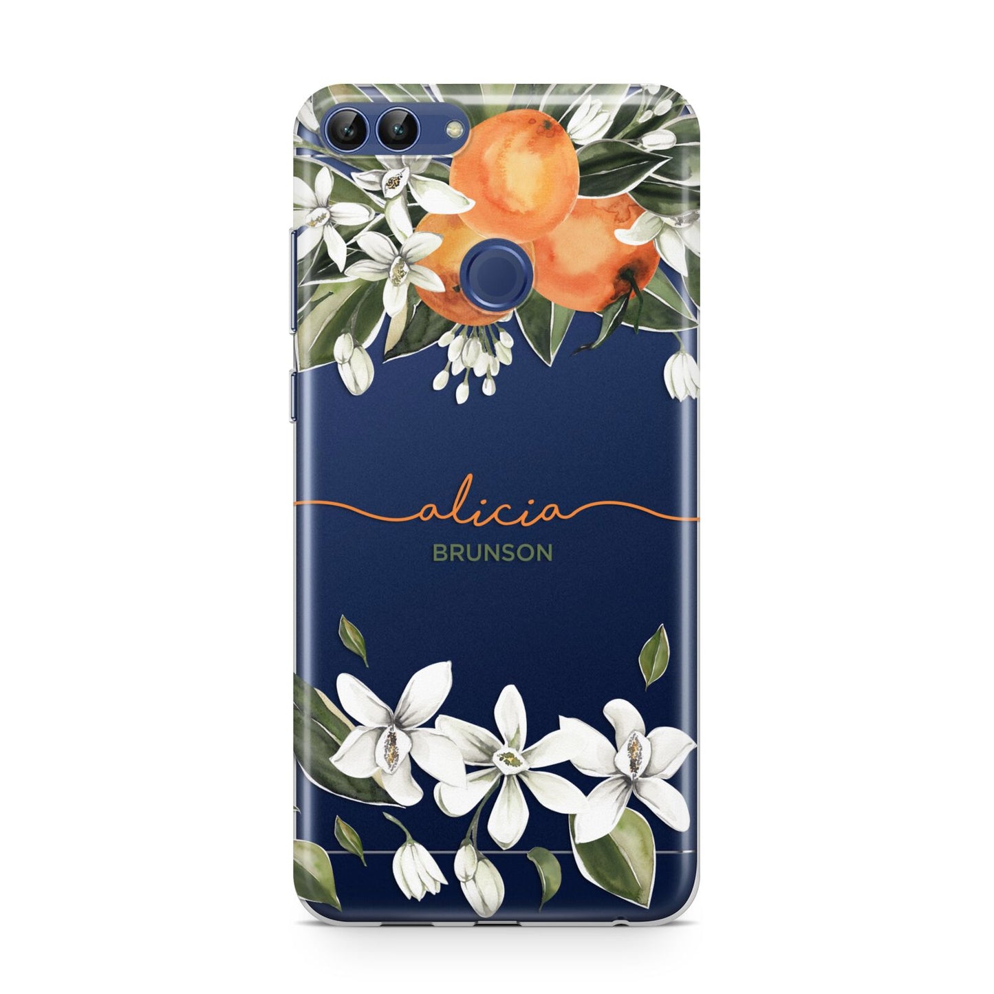 Personalised Orange Tree Wreath Huawei P Smart Case