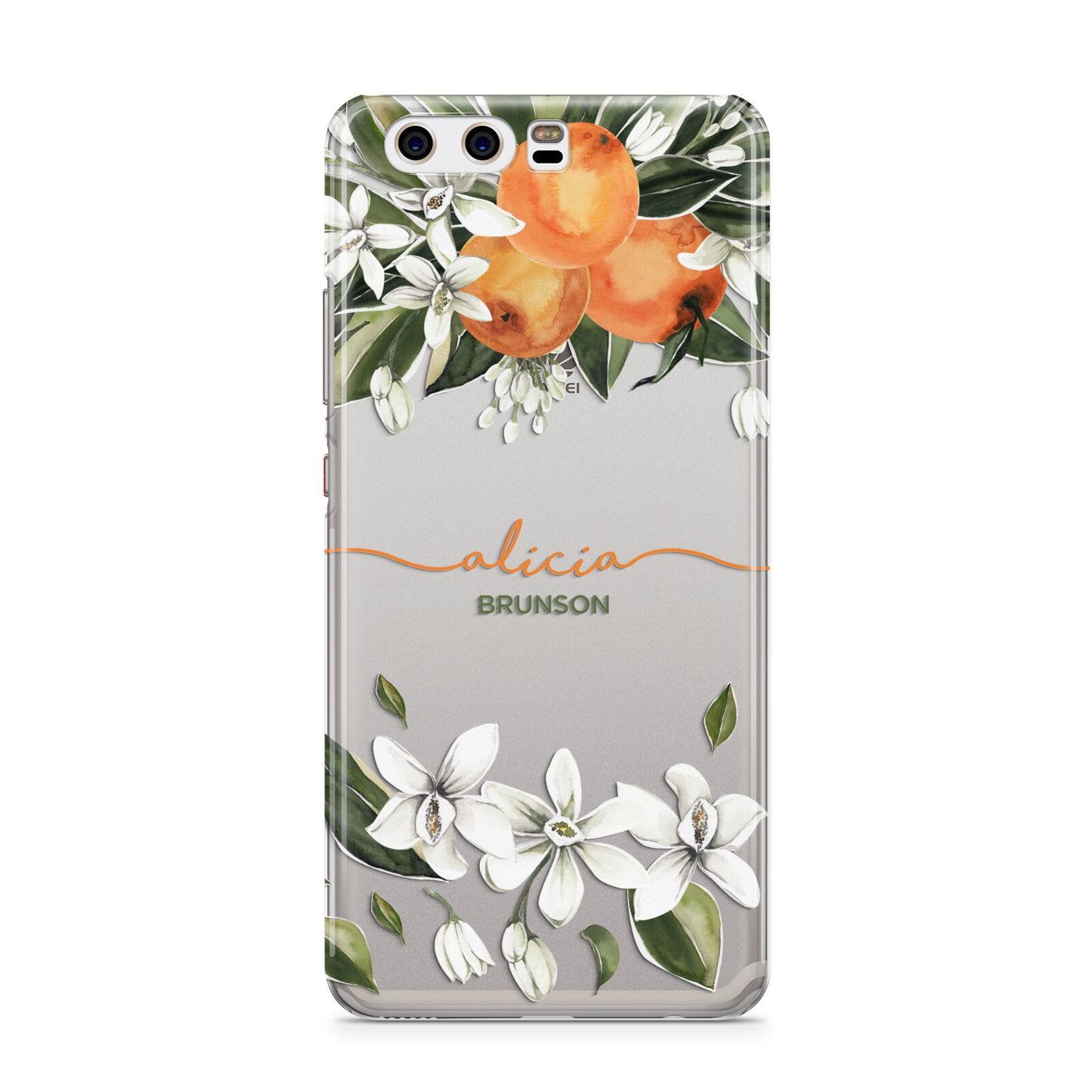 Personalised Orange Tree Wreath Huawei P10 Phone Case