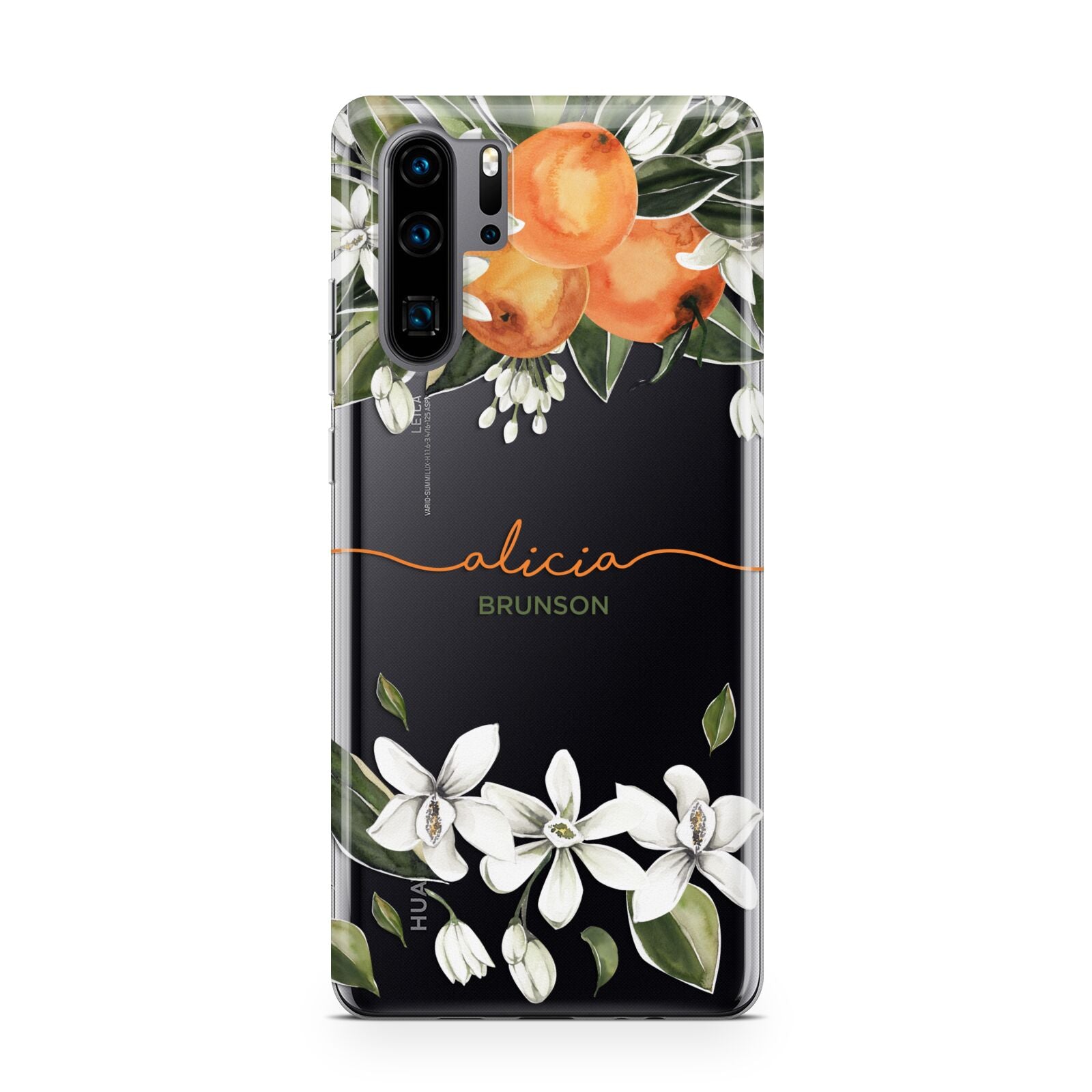 Personalised Orange Tree Wreath Huawei P30 Pro Phone Case