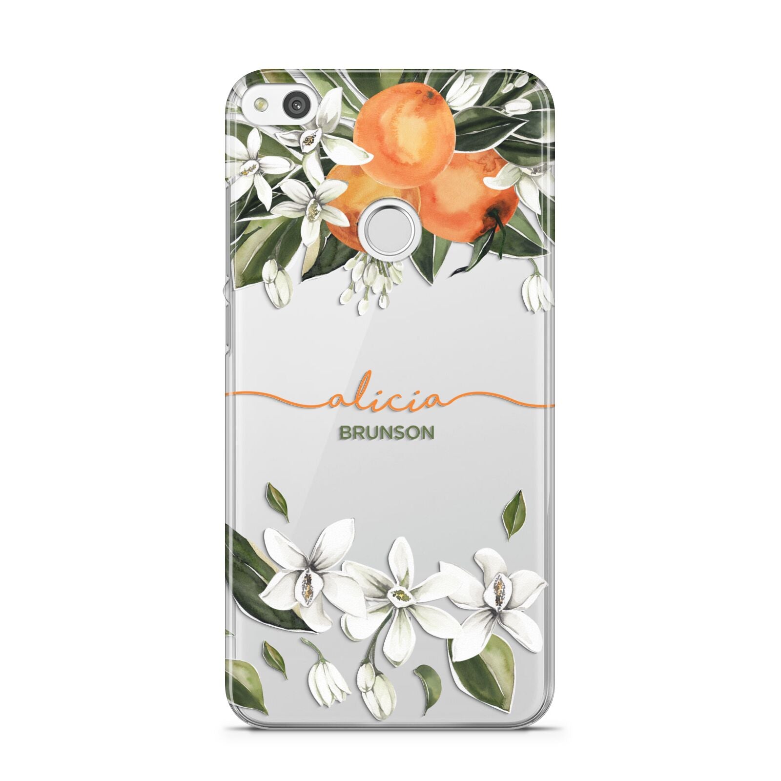 Personalised Orange Tree Wreath Huawei P8 Lite Case