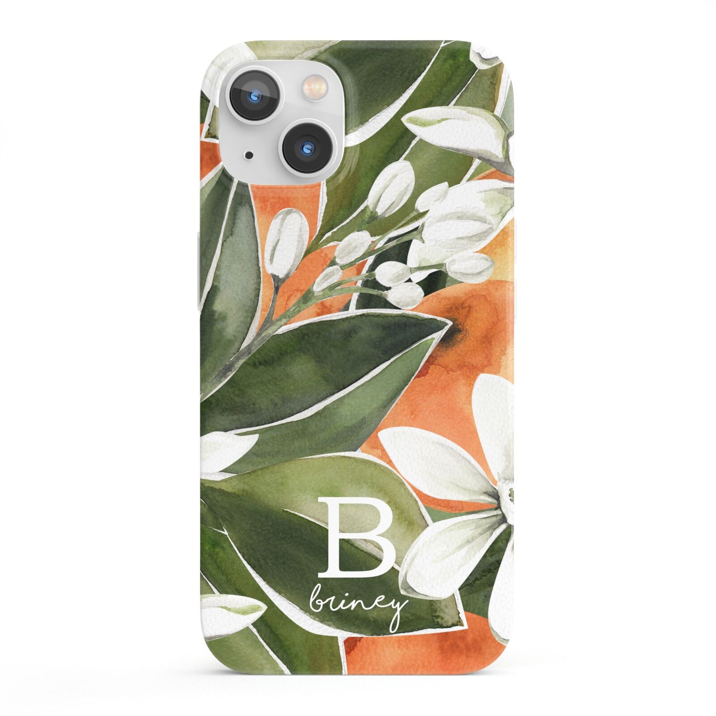 Personalised Orange Tree iPhone 13 Full Wrap 3D Snap Case